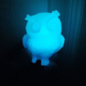 Luminous Glow in the Dark Chubby Owl Statue Resin Figurine Gift